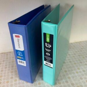 Ring Binders Blue and Turquoise set